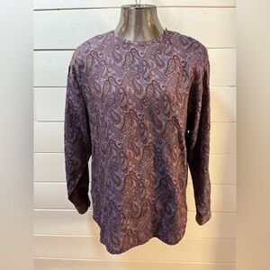 LINDA LUNDSTROM – Vintage Paisley Top – Estimated Size M